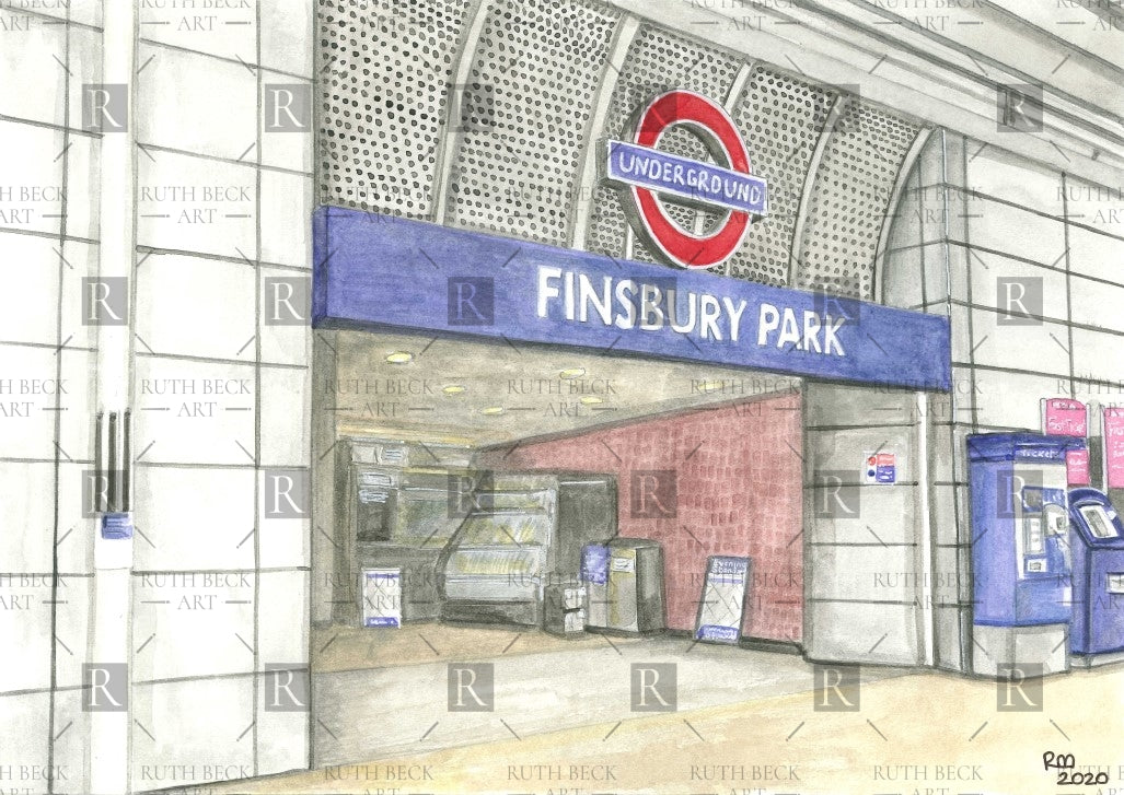 FINSBURY PARK STATION - PRINT