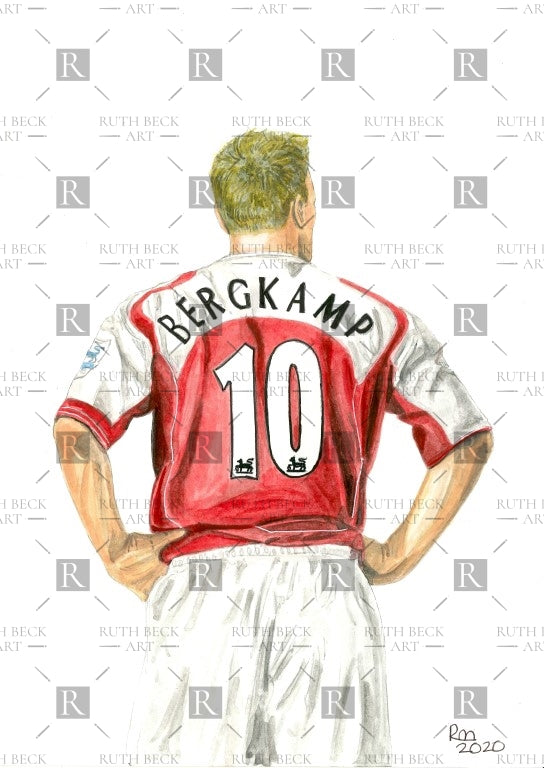 DENNIS BERGKAMP PORTRAIT - PRINT