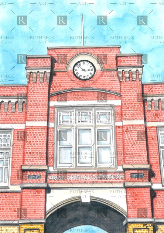 ROYAL ARSENAL GATEHOUSE - WOOLWICH  - PRINT