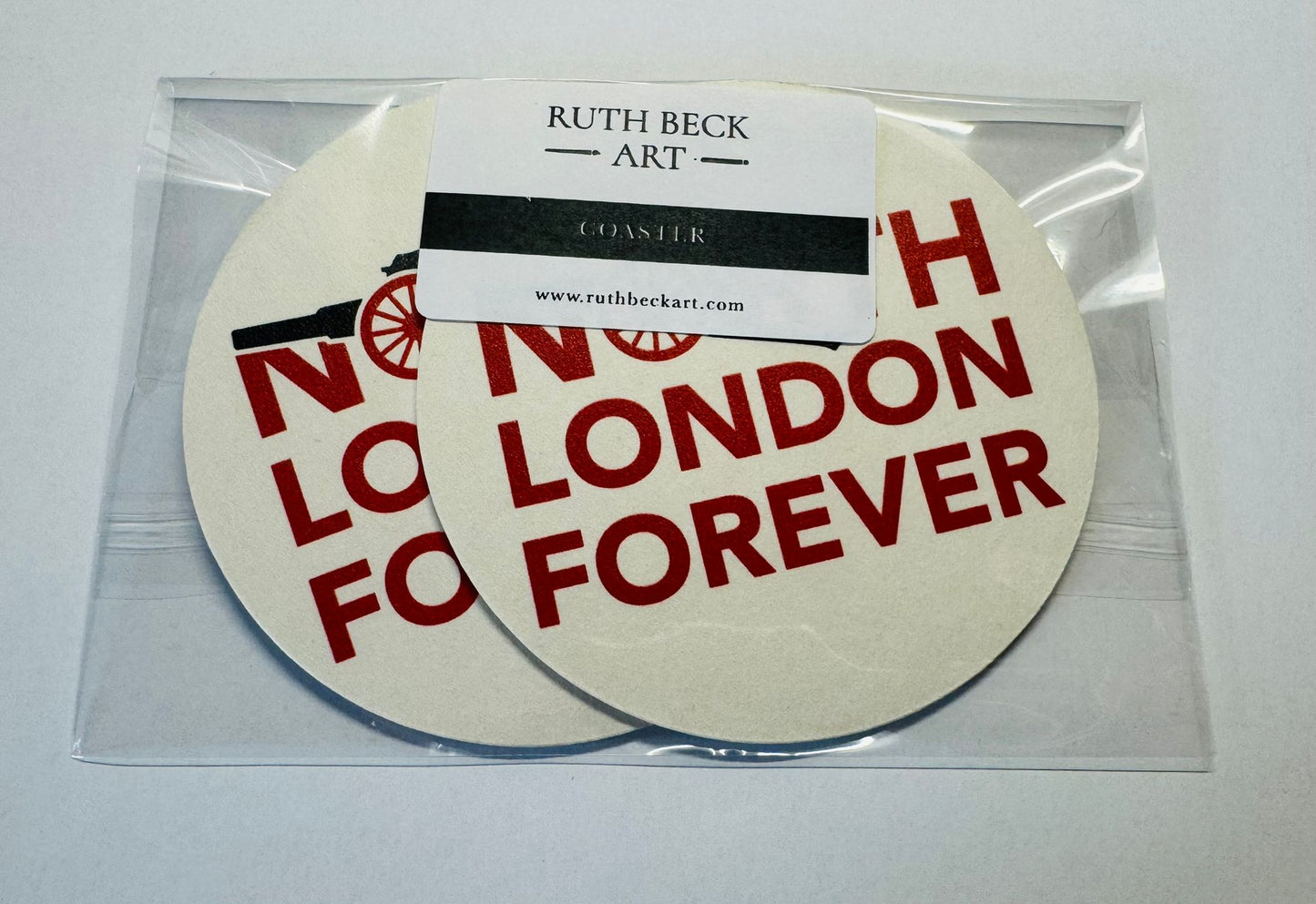 North London Forever - Custom Card Coasters x 2