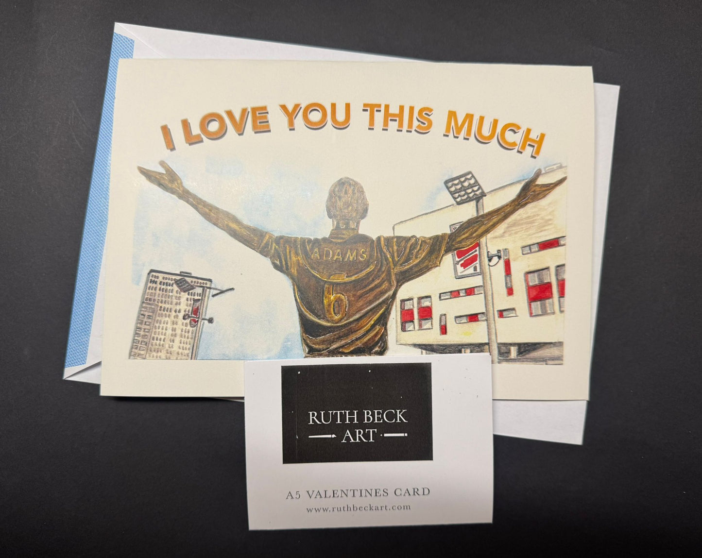 I LOVE YOU THIS MUCH - A5 Blank card & envelope