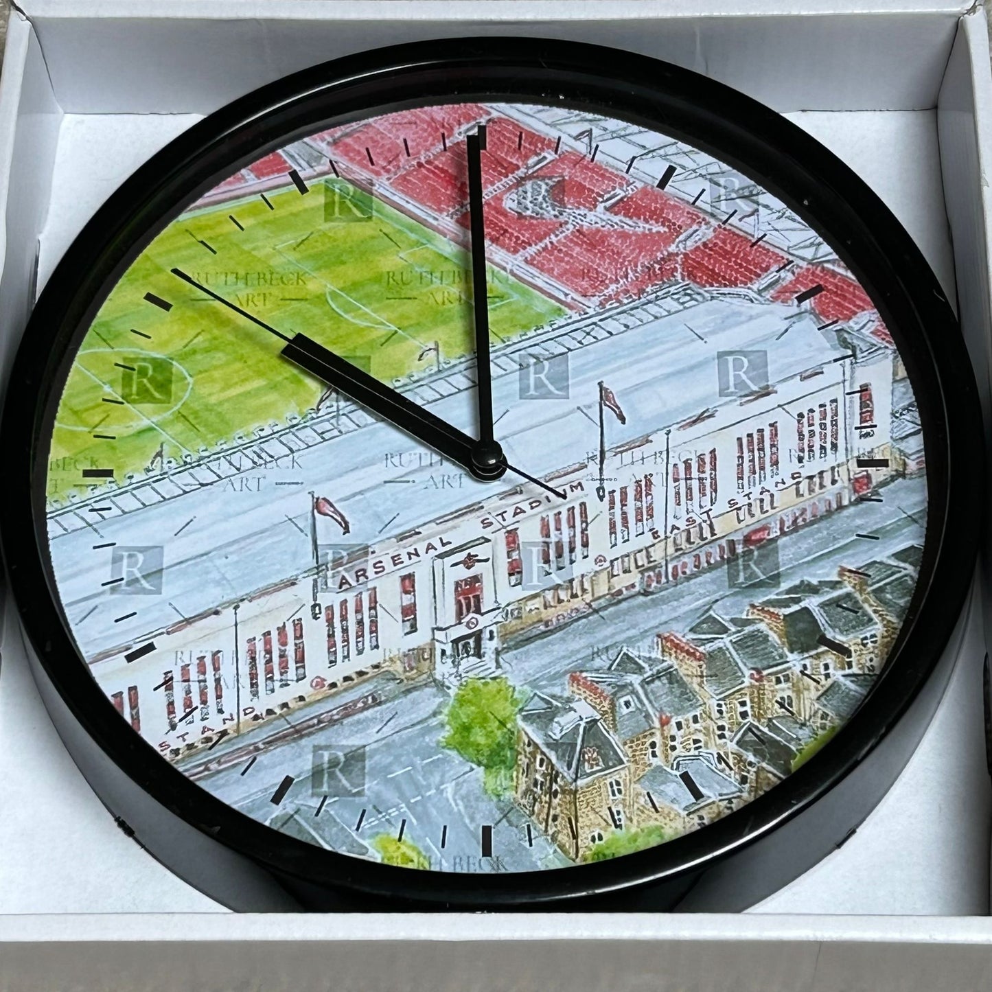 ARSENAL STADIUM HIGHBURY AERIAL - CLOCK