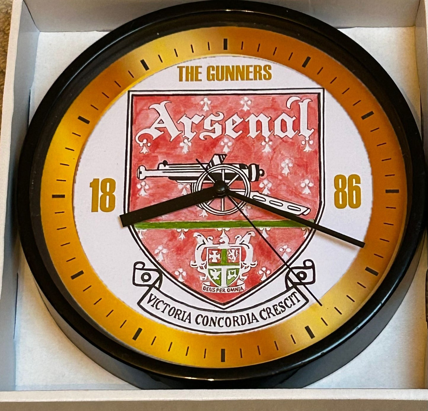 ARSENAL VCC CREST GOLD VERSION - CLOCK