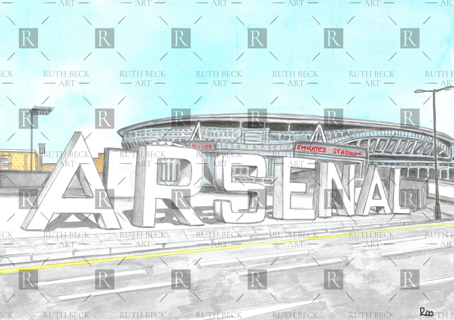 ARSENAL EMIRATES STADIUM LETTERS - PRINT