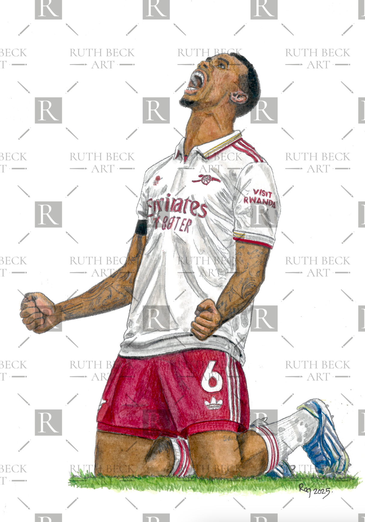 GABRIEL MAGALHAES CELEBRATION - ARSENAL