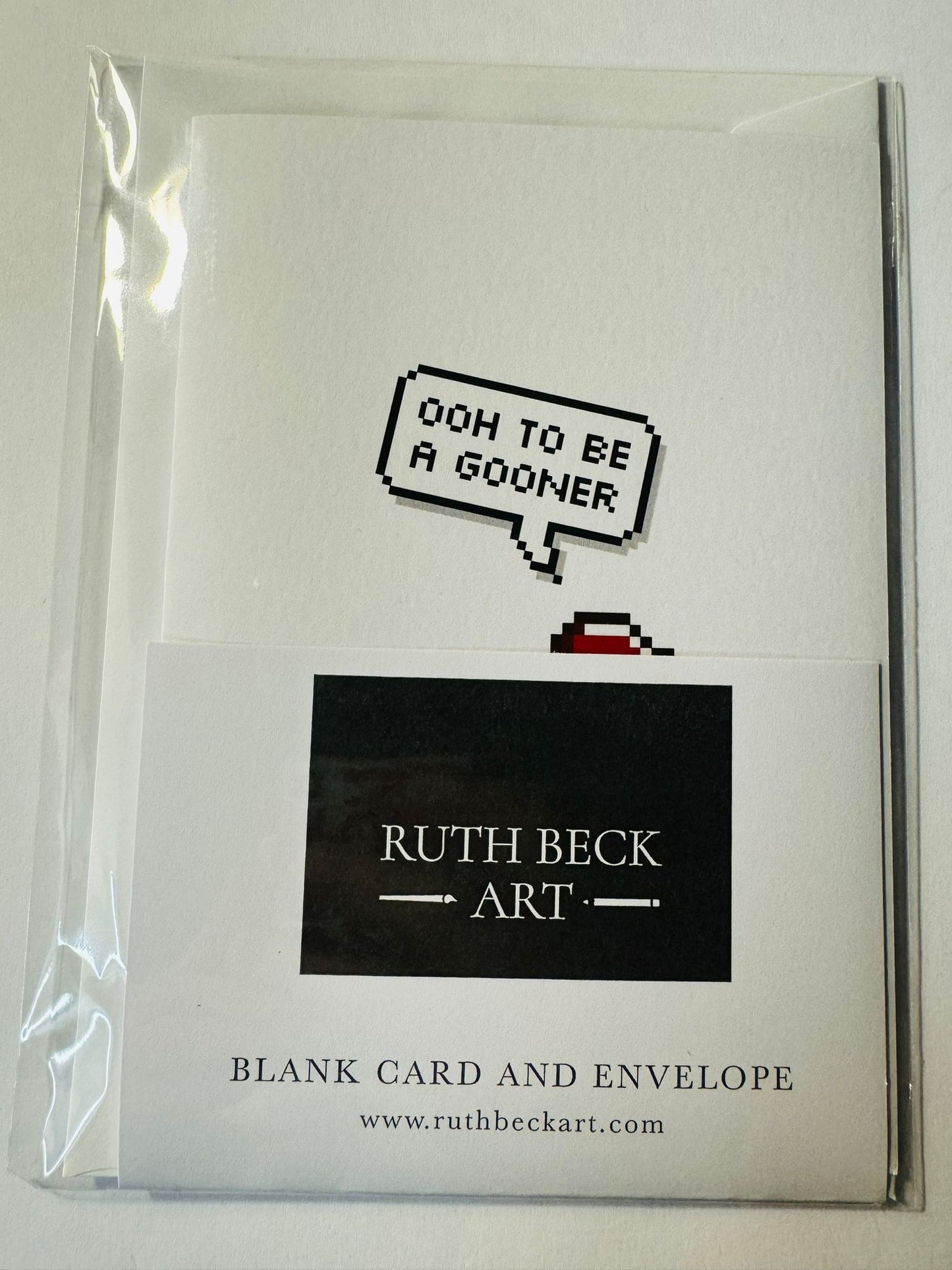 ARSENAL THEMED GUNNERSAURUS CARD - A6 Blank card & envelope