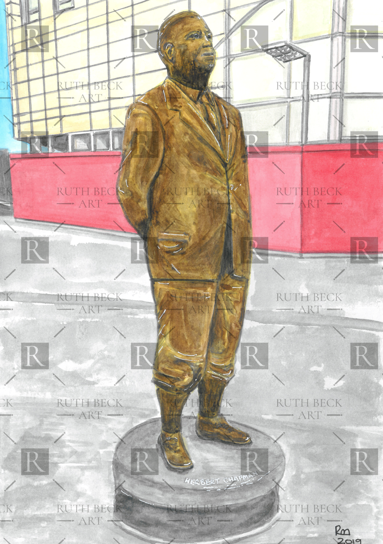 HERBERT CHAPMAN STATUE - PRINT