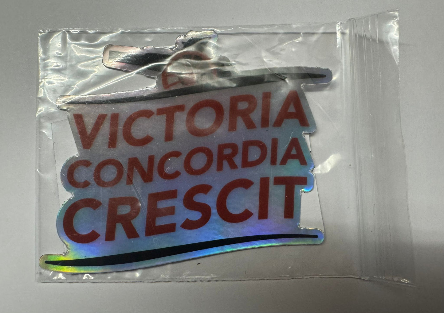 Victoria Concordia Crescit - Holographic Sticker