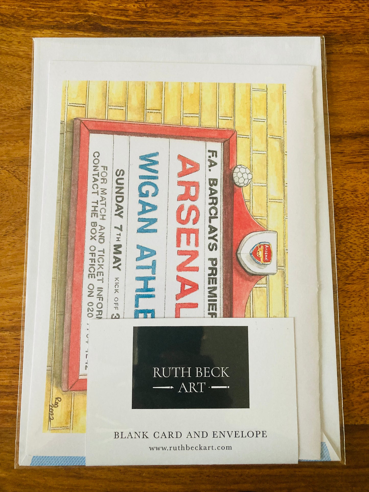 ARSENAL WIGAN SIGN - A5 Blank card & envelope