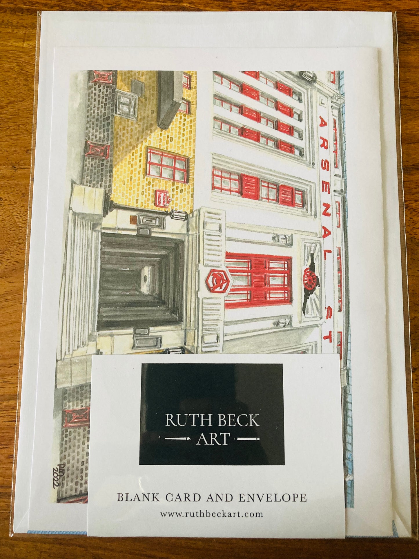 ARSENAL STADIUM FRONT- A5 Blank card & envelope