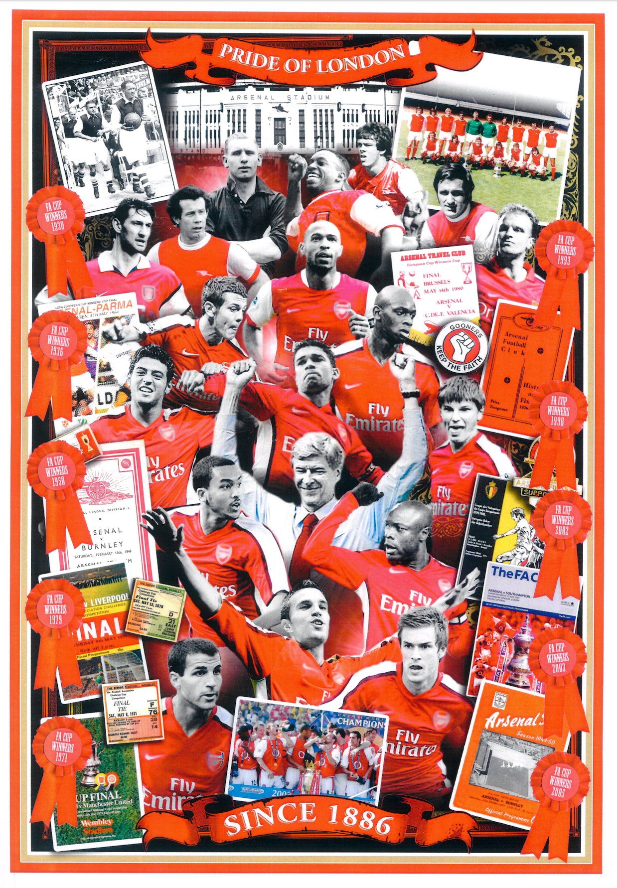 ARSENAL PRIDE OF LONDON A3 POSTER