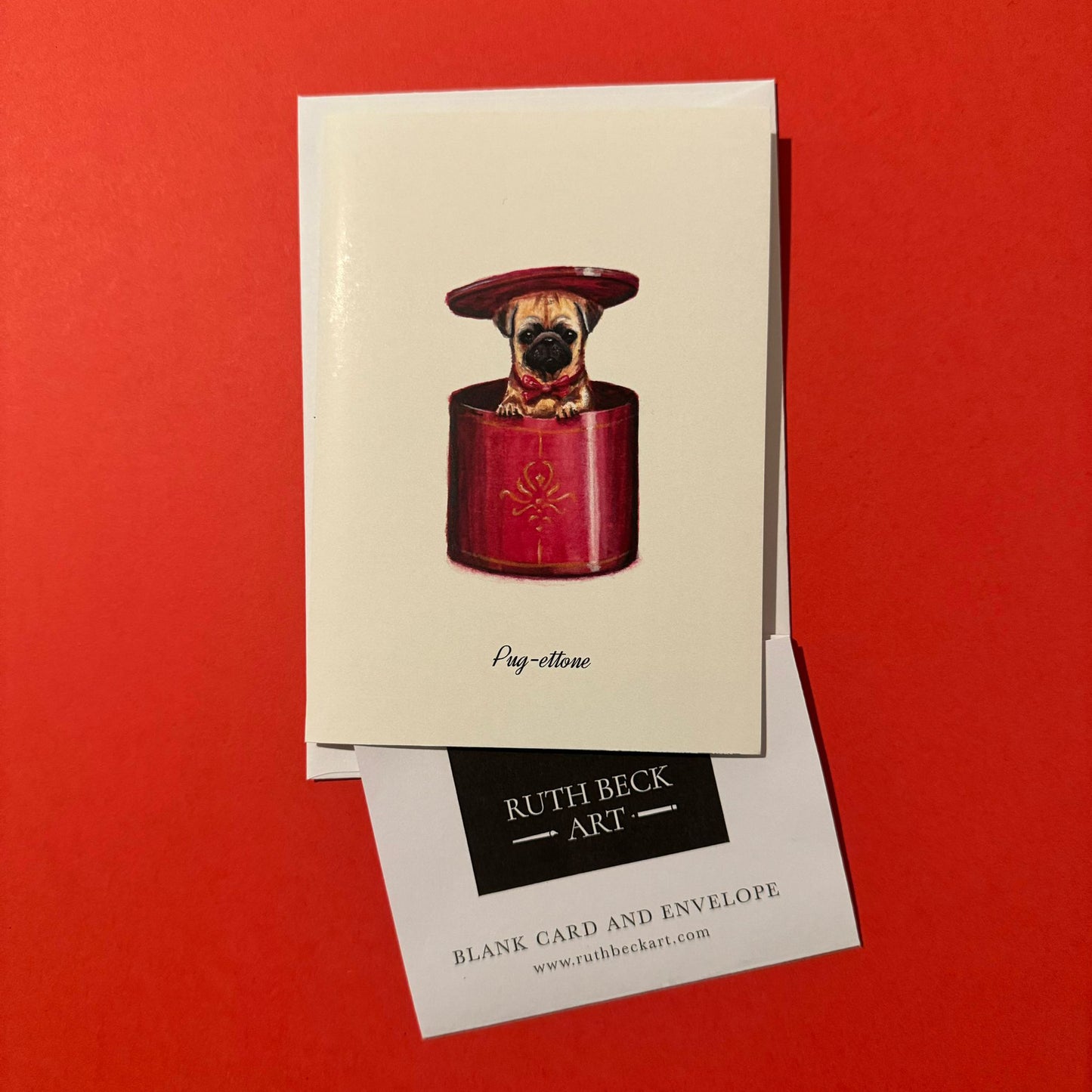 Pug-ettone / A6 Blank Card & Envelope