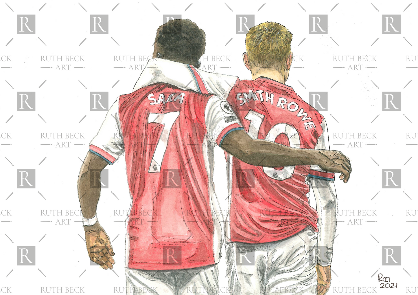 BUKAYO SAKA AND EMILE SMITH ROWE - ARSENAL