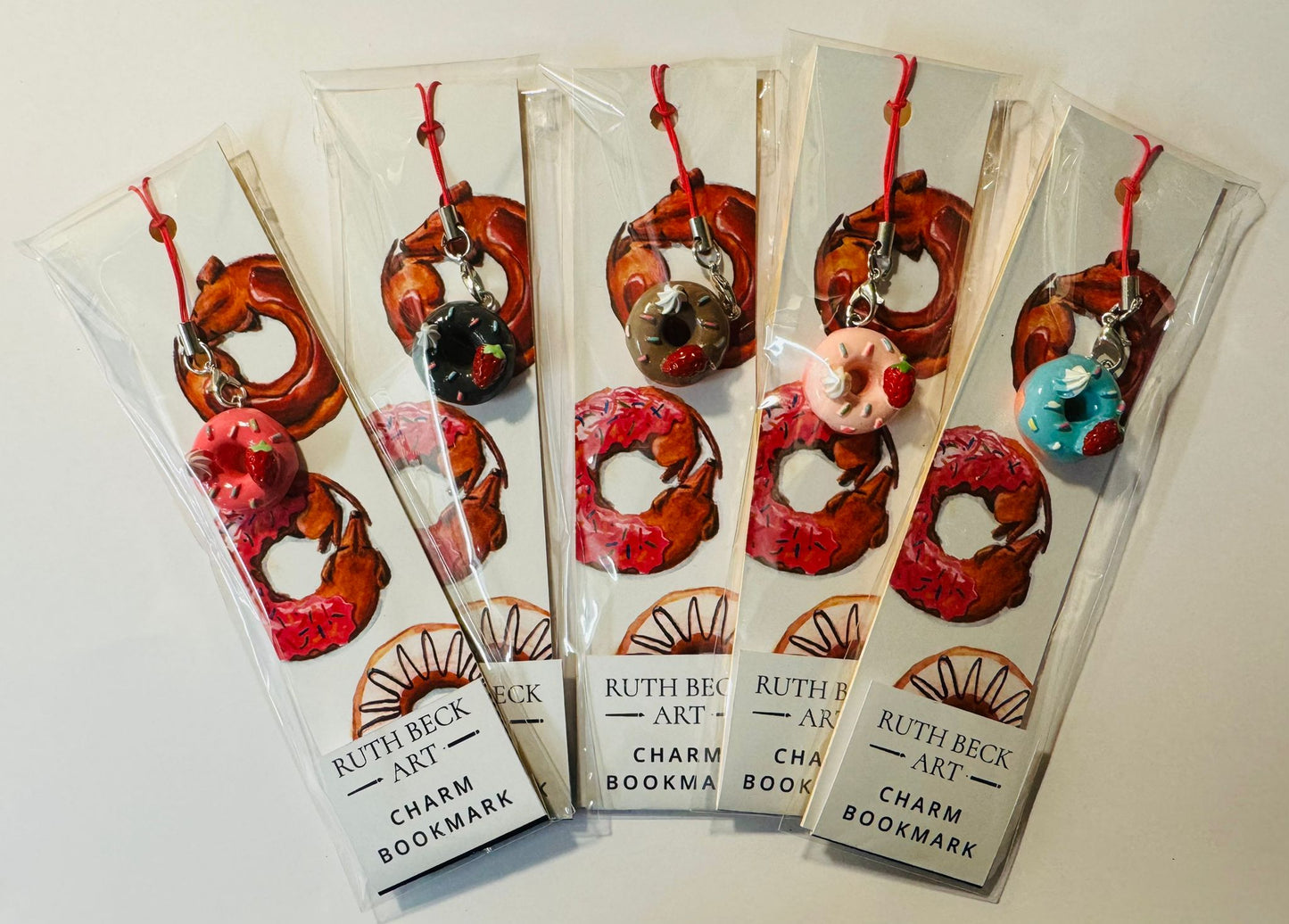 BOOKMARK - Sausage Dog 'Dough-Shunds' - With Acrylic Charm
