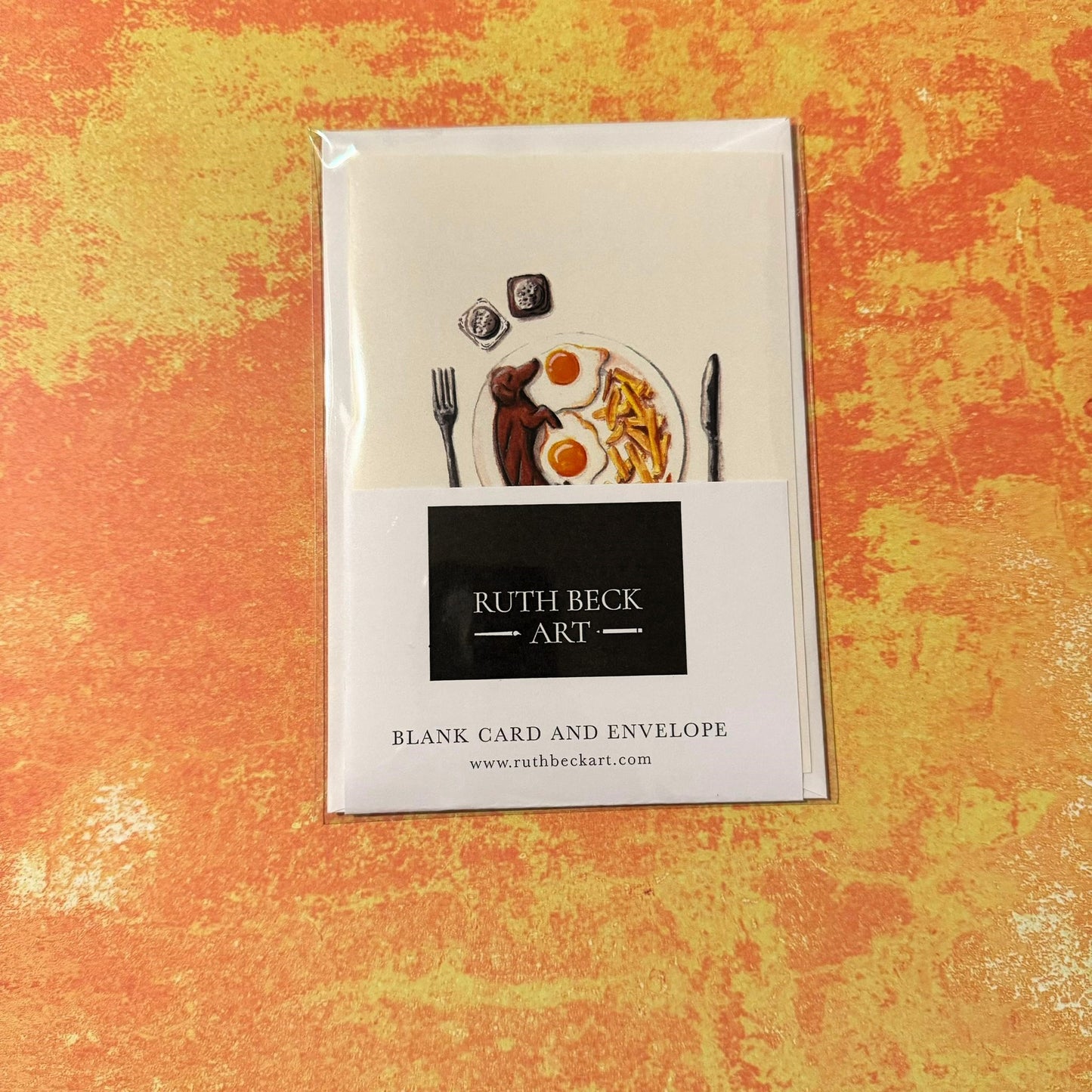 Sausage, Egg & Chips / A6 Blank Card & Envelope