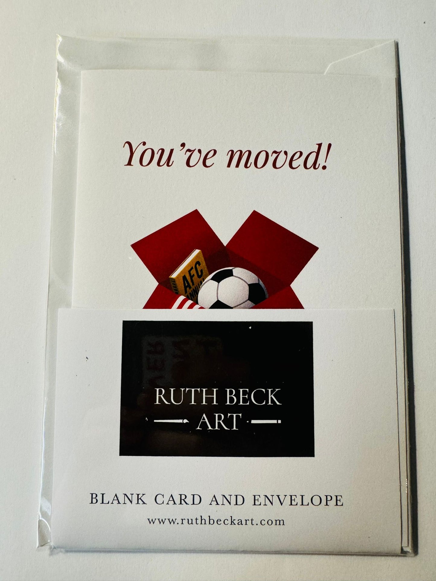 ARSENAL THEMED YOU'VE MOVED CARD - A6 Blank card & envelope