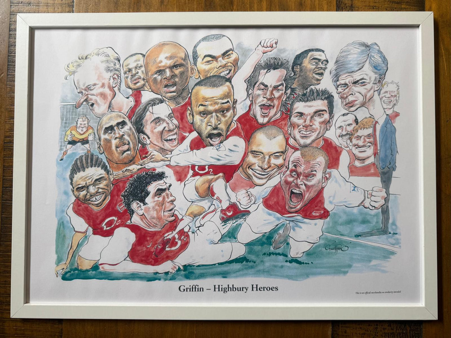 GRIFFIN - HIGHBURY HEROES CARICATURE - REPRODUCTION A3 PRINT