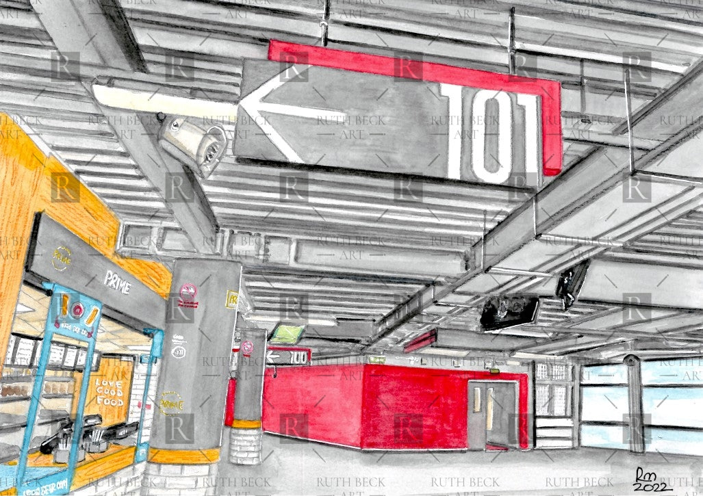 BLOCK 101 - ARSENAL EMIRATES STADIUM - PRINT