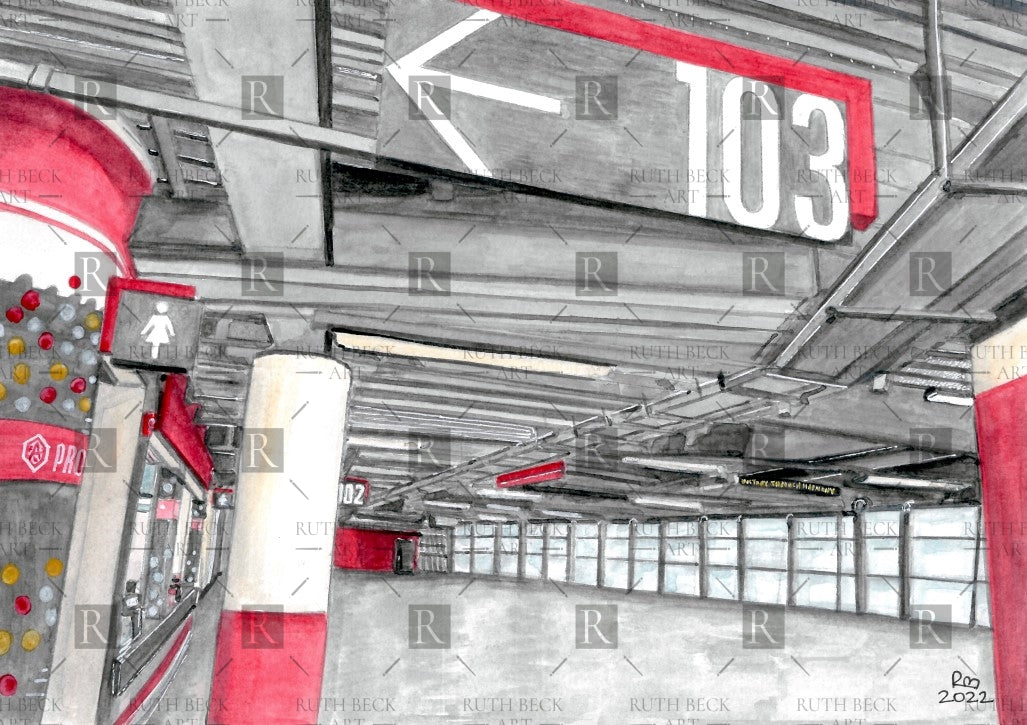 BLOCK 103 - ARSENAL EMIRATES STADIUM - PRINT
