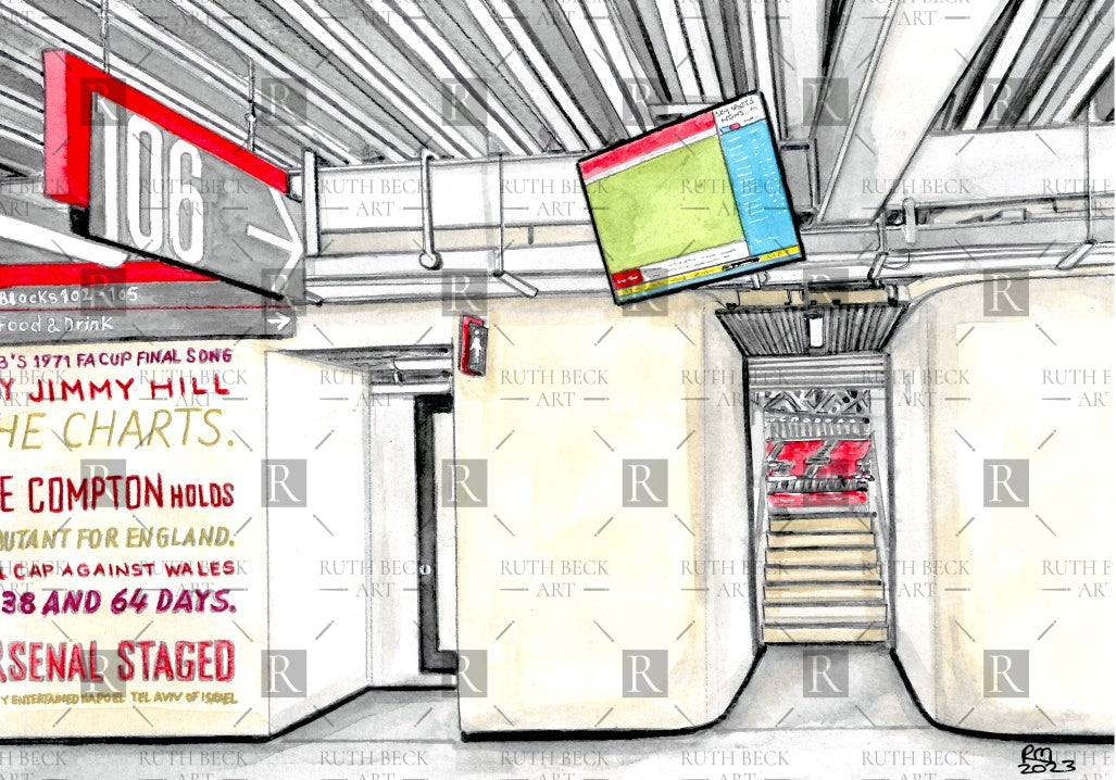 BLOCK 106 - ARSENAL EMIRATES STADIUM - PRINT