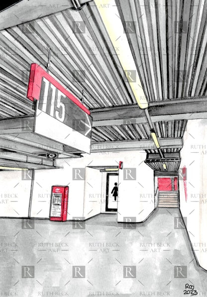 BLOCK 115 - ARSENAL EMIRATES STADIUM - PRINT