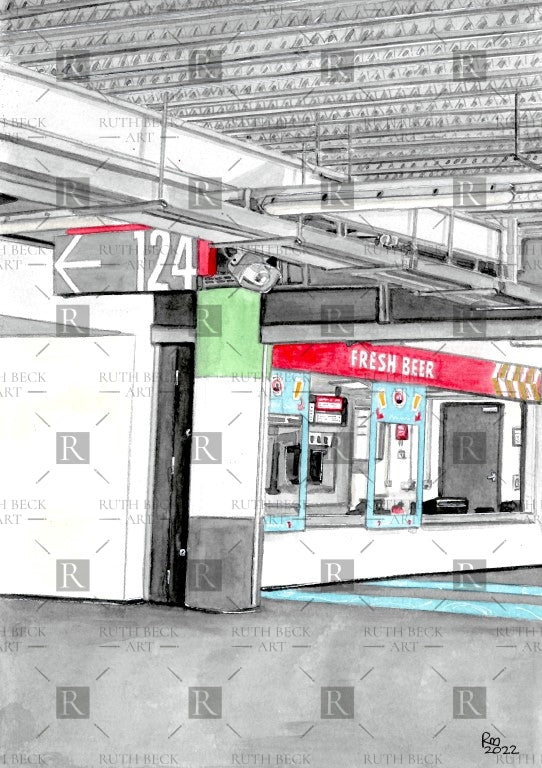 BLOCK 124 - ARSENAL EMIRATES STADIUM - PRINT