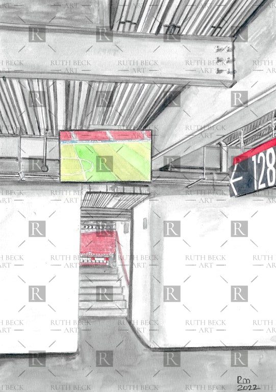 BLOCK 128 - ARSENAL EMIRATES STADIUM - PRINT