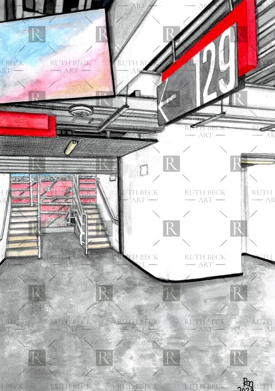 BLOCK 129 - ARSENAL EMIRATES STADIUM - PRINT