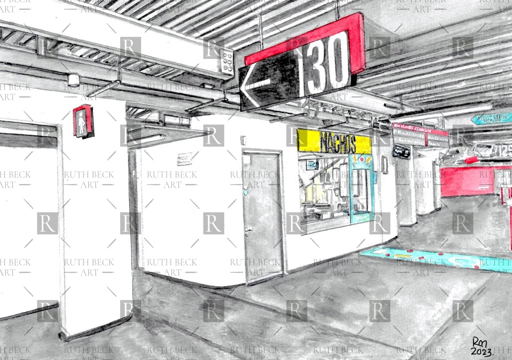 BLOCK 130 - ARSENAL EMIRATES STADIUM - PRINT
