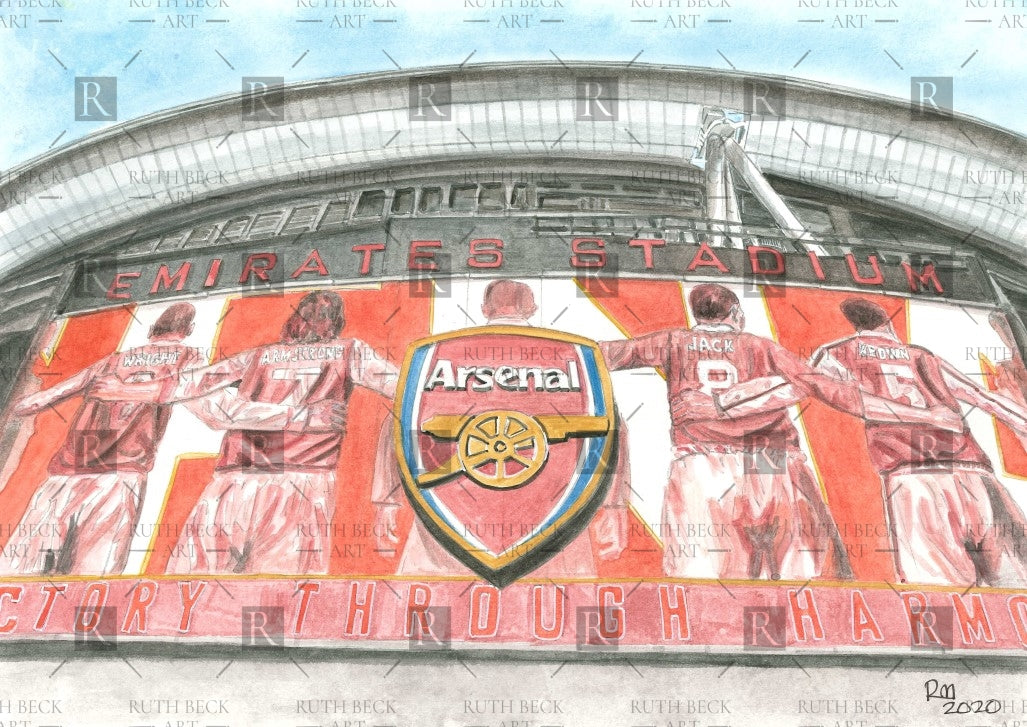 ARSENAL EMIRATES STADIUM LEGENDS WRAP - PRINT