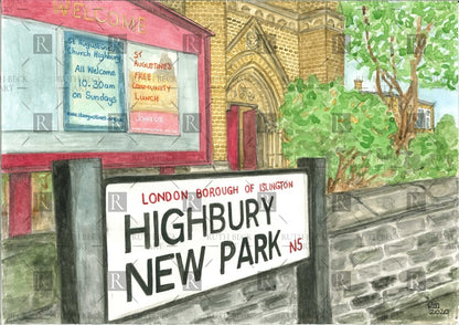 HIGHBURY NEW PARK - PRINT