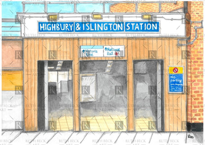 HIGHBURY & ISLINGTON STATION - PRINT