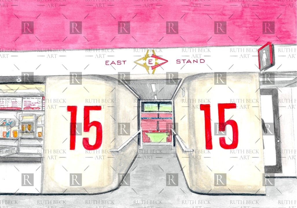 BLOCK 15 - ARSENAL EMIRATES STADIUM - PRINT – Ruth Beck Art