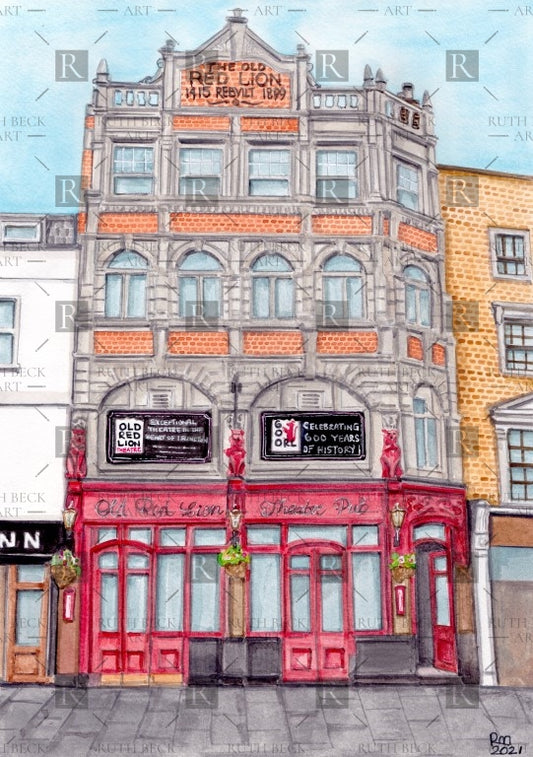 OLD RED LION THEATRE PUB - PRINT