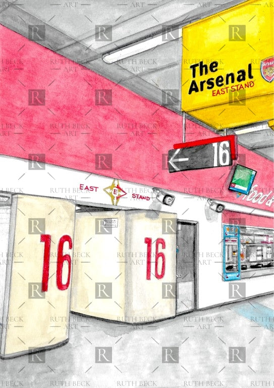 BLOCK 16 - ARSENAL EMIRATES STADIUM - PRINT