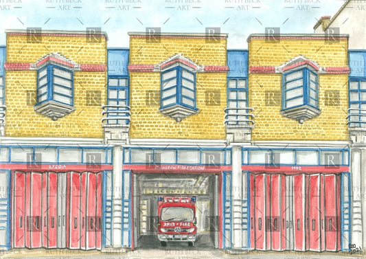 ISLINGTON FIRE STATION - PRINT