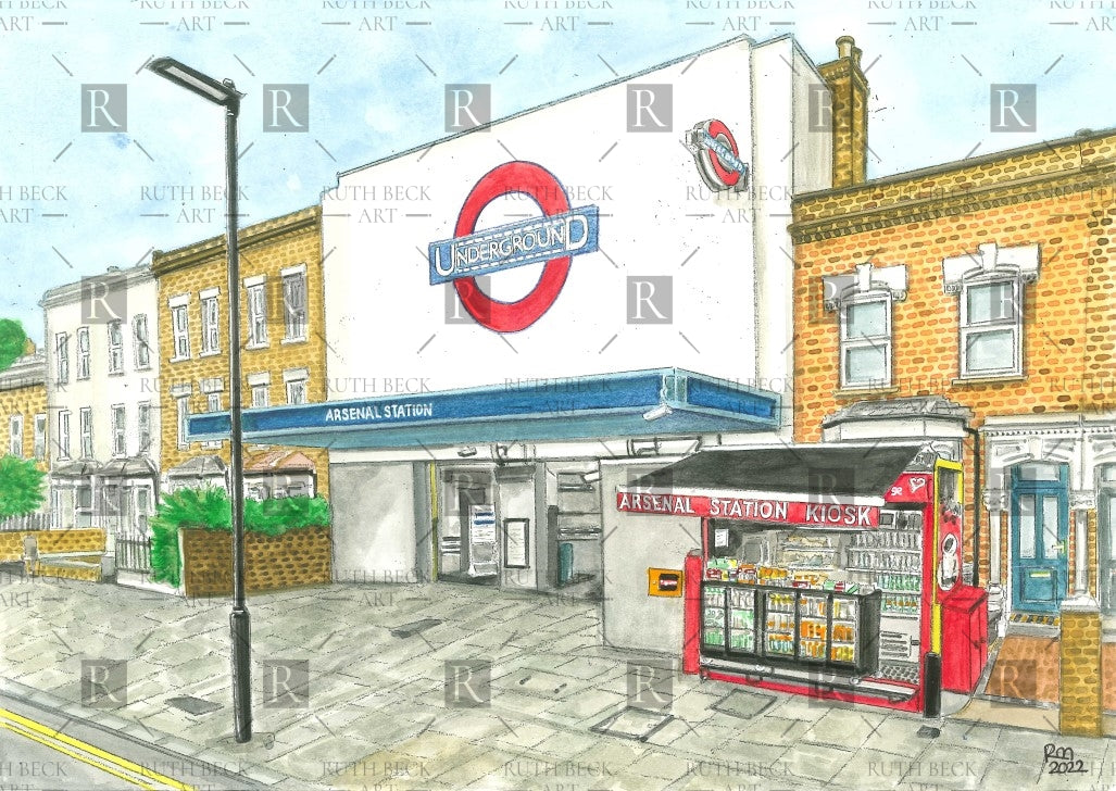 ARSENAL TUBE STATION & KIOSK - PRINT