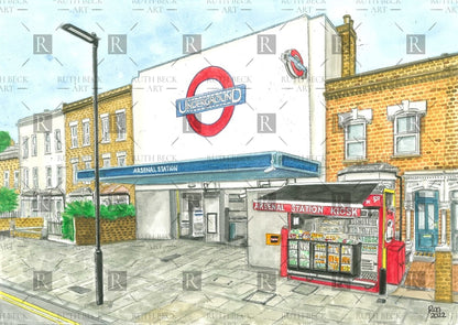 ARSENAL TUBE STATION & KIOSK - PRINT