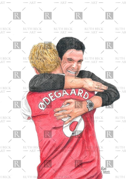 MARTIN ODEGAARD & MIKEL ARTETA - PRINT