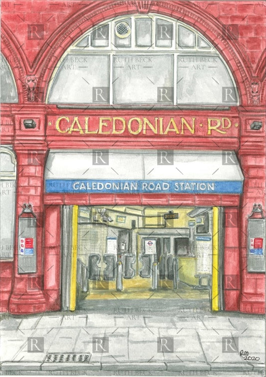 CALEDONIAN ROAD TUBE STATION - PRINT