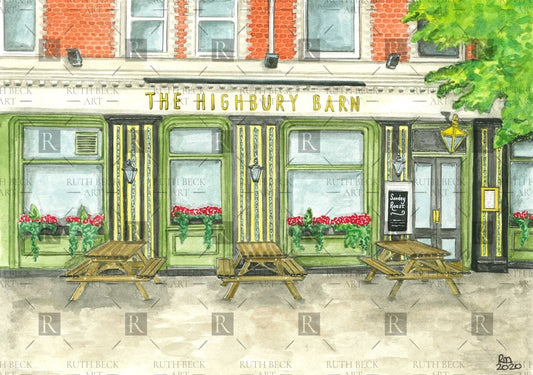HIGHBURY BARN PUB - PRINT