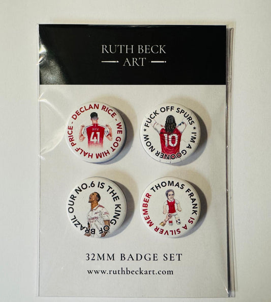 ARSENAL BADGE SET 1 - 4x32mm Button Badges (18+ Explicit)