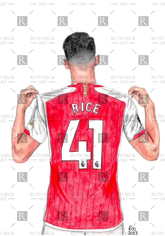 DECLAN RICE PORTRAIT - PRINT – Ruth Beck Art