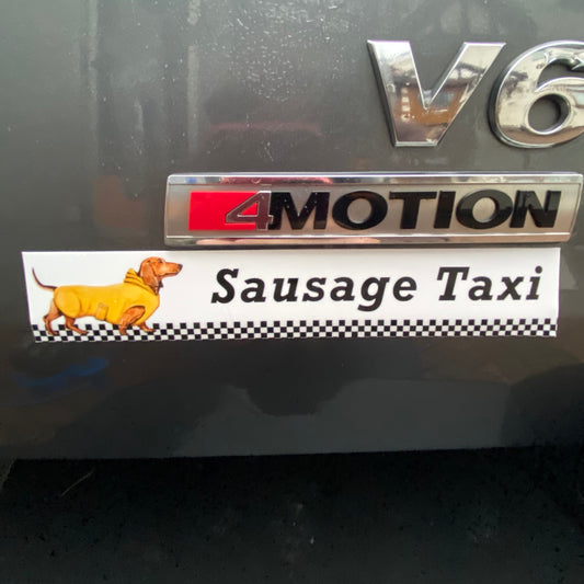 CAR STICKER - Sausage Taxi - Sausage Dog