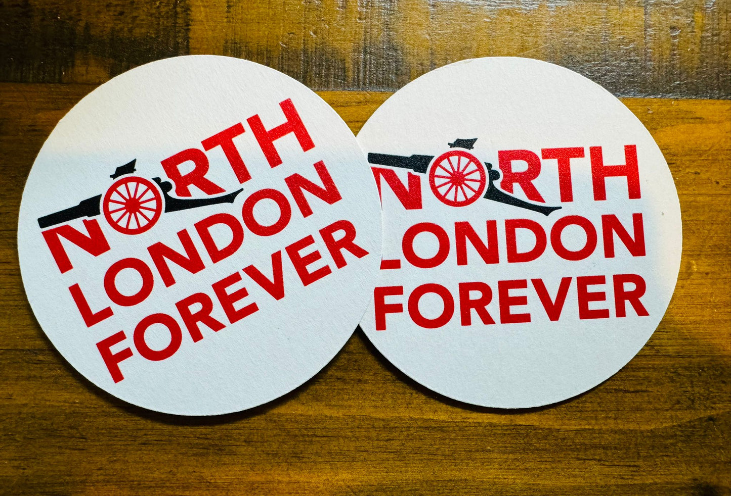 North London Forever - Custom Card Coasters x 2