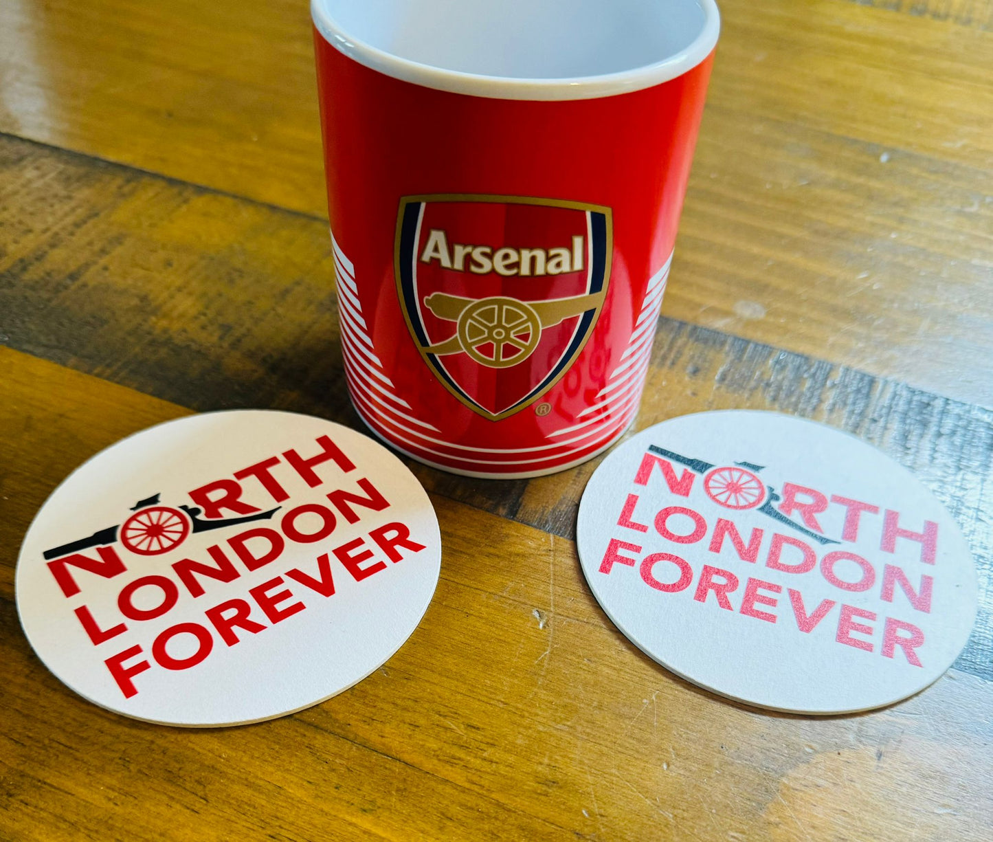 North London Forever - Custom Card Coasters x 2