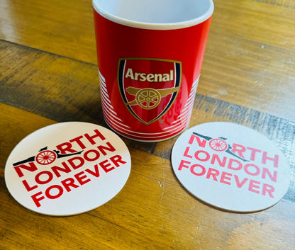 North London Forever - Custom Card Coasters x 2