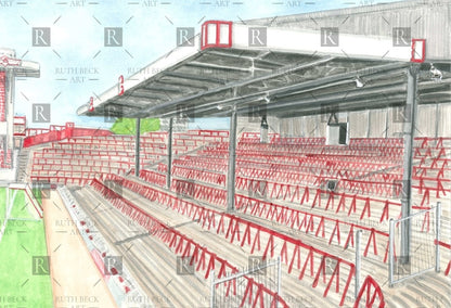 ARSENAL STADIUM NORTH BANK OLD - HIGHBURY - PRINT