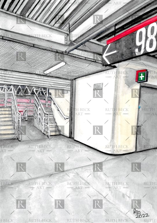 BLOCK 98 - ARSENAL EMIRATES STADIUM - PRINT