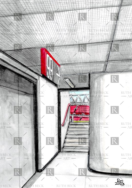 BLOCK 98 - ARSENAL EMIRATES STADIUM - PRINT